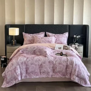 Luxurious Egyptian Cotton Ultra Soft Sateen 400TC Modern All season Comforter Set with Artistic Forest Design