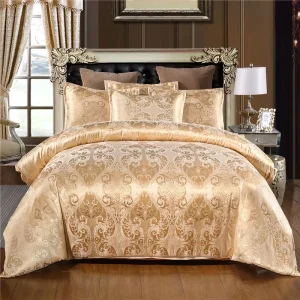 Luxurious Exquisite Duvet Cover Set Comfortable Durable Flower Printed Anti Static Polyester 3 Piece Bedding Set with Pillowcase