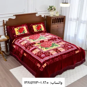 Luxurious Raschel Blanket for Winter King Size Jacquard Woven Bedspread Warm and Stylish for Bedroom Use