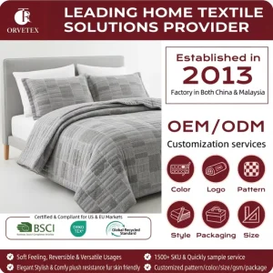 Luxurious Reversible Soft Microfiber Bed Comforter Set Lightweight All Season Printed Polyester Filled Bedding