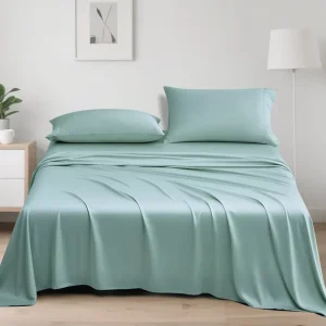 Luxurious Soft Eco-friendly Premium 300TC Organic Bamboo Bed Sheet Set OEKO TEX Certified Modern All Season Wedding Four-Piece