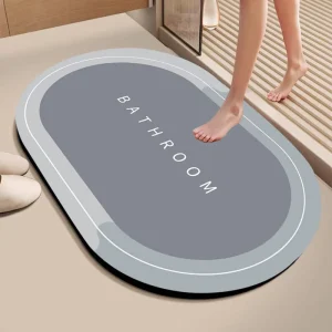 Luxurious Soft Polyester Bathroom Mat Nordic Style Non Slip Machine Washable Bath Mat for Bathroom Balcony