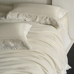 Luxurious Sophisticated Solid Color for Linen Four Piece Set Cooling High End Bed Sheets Duvet Cover