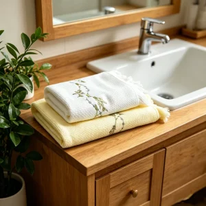 Luxurious and Lightweight 100% Cotton Bath Towel Embroidered Quick Drying Skin Friendly Eco Friendly and Customizable