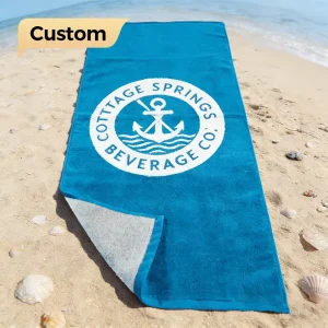 Luxury 100% Cotton Absorbent Modern Beach Towels Custom Printed Logo Antimicrobial for Bath Beach