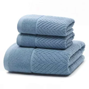 Luxury 100% Cotton Bath Towel Set Ultra Soft and Quick Dry for Home Use Including Face Hand Towels Perfect Gift Set