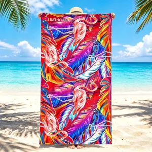 Luxury 100% Cotton Beach Towel Custom Printed 400gsm Super Absorbent Soft Personalized Bath Towel for Resort