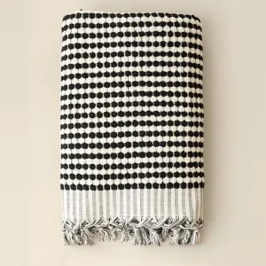 Luxury 100% Cotton Beach Towel Turkish Peshtemal Boho Tassels Geometric Pattern Absorbent Quick Dry for Spa Yoga Pool