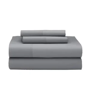 Luxury 100% Cotton Bed Sheets Set Bedding Set Flat Fitted Sheet Pillowcase Double King Queen Size