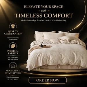 Luxury 100% Cotton Beddings Set King Size Bed Linen Jacquard Pattern Breathable Duvet Cover Set for Home