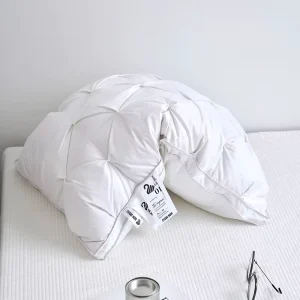Luxury 100% Cotton Goose Down Pillow Comfortable Filling Soft Down Feather Pillow for All Ages