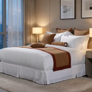 Luxury 100% Cotton Hotel Bedding Set Custom Queen Comforter Set Woven Plant Pattern Four Seasons Goose Down Filled Super Soft