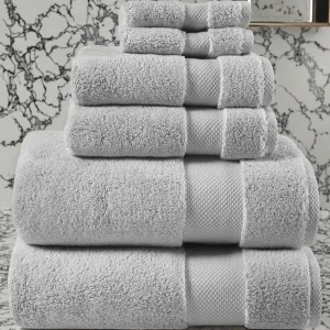 Luxury 100% Cotton Hotel Spa Bath Towel Set Fluffy Breathable and Bigger Thicker Solid Color with Custom Logo