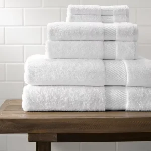 Luxury 100% Cotton Hotel Towels Ultra Soft and Absorbent White Bath Towels for Five Star Spa Resorts