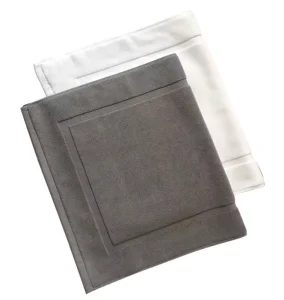 Luxury 100% Cotton Jacquard Anti Slip Bath Mats Bath Rug With Strong Water Absorption