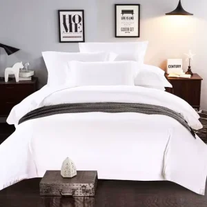 Luxury 100% Cotton King Bedding Set Bed Comforter Set 4 Pcs Woven Solid 200TC OEKO TEX Certified Customizable for 5 Star Hotel