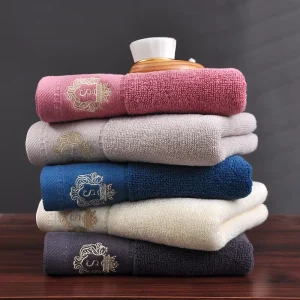 Luxury 100% Cotton Knitted Bath Hand Towel Quick Dry Solid Color Hotel Towel