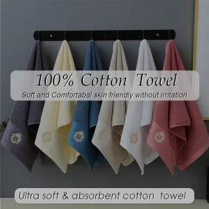 Luxury 100% Cotton Knitted Solid Color Quick Dry Towels 400 800 GSM Embroidered Logo Customizable Multiple Colors for Hotels