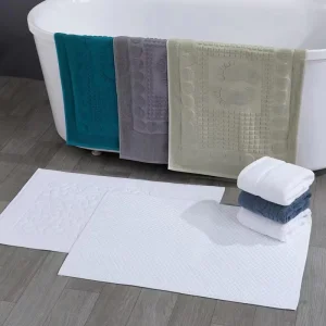 Luxury 100% Cotton Non Slip Bath Floor Mat Towel Custom Bathroom Towel Set for Hotels