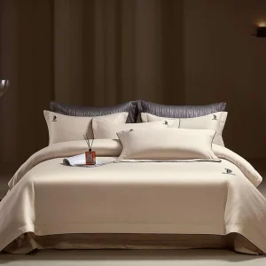 Luxury 100% Cotton Organic Eco-Friendly All-Season Bedding Set Custom Multi-Size for Home Use ODM OEM Single Bed Flat