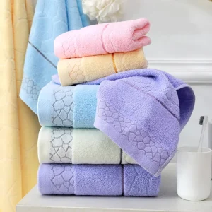 Luxury 100% Cotton Square Thick Hand Towels Washcloth Plain Terry Fabric Antimicrobial Eco-Friendly Home Bath Towels for