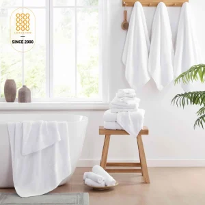 Luxury 100% Cotton Woven Bath Sheets Hand Towels Soft Absorbent Quick Dry 3 Piece Bathroom Towel Set with Solid Color Washcloths