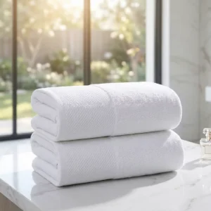 Luxury 100% Cotton Woven Bath Towel Eco Friendly Solid Color Custom Logo Bath Towels & Tub Mats