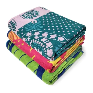 Luxury 100% Cotton Woven Beach Towel Custom Jacquard Adult Beach Towels