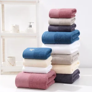 Luxury 100% Cotton Woven Hotel Bath Towel Set for Home Eco-Friendly Quick-Dry 5 Star Performance Available in Pure Colors
