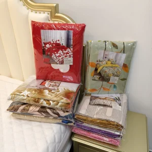 Luxury 100% Egyptian Cotton Bed Sheet Set 6 Pcs High Thread Count Hotel Quality Soft Breathable Bedding Set with 4 Pillowcases