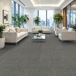 Luxury 100% PP Carpet Tiles Modern 50x50cm Squares Cushioned Office Commercial Carpet