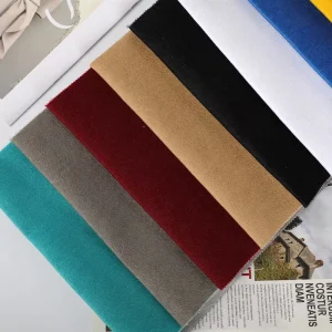 Luxury 100% Polyester Plain Breathable Velvet Fabric for Sofa