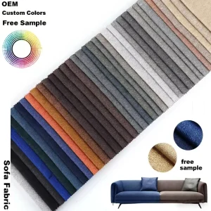 Luxury 100% Polyester Woven Sofa Upholstery Fabric 290gsm Medium Weight Tear-Resistant & Breathable Plain Dyed