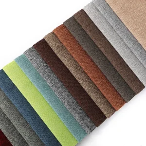 Luxury 100% Polyester Woven Upholstery Fabric for Sofas and Furniture Plain Style Breathable