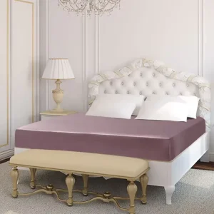 Luxury 19 Momme 100% Mulberry Silk Fitted Bed Sheet Soft Solid Color Plain Style Flat Sheet for Hotel Use or Home