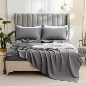 Luxury 200TC Cotton Bedding Set Embroidered Modern Style Customized Color and Size for Home Hotel