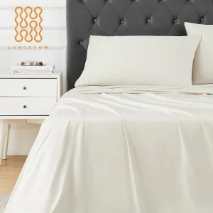 Luxury 300TC 100% Bamboo Fiber Woven Modern Queen Size Sheet Set Bedding for Home