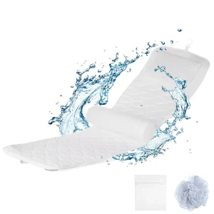 Luxury 3D Air Mesh Anti Skid Eco Friendly Solid Spa Bath Pillow Mat Full Body Cushion Suction Cups Durable Polyester Custom Size