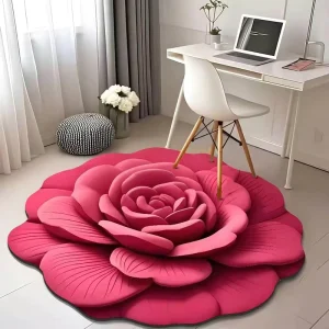 Luxury 3D Floral Diatomite Bath Mat Super Absorbent Fast Drying Non Slip Waterproof for Bathroom Kitchen Living Room