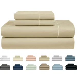 Luxury 4/6pcs Egyptian Cotton Bed Sheet Set 200 Thread Count Bedding Set Ultra Soft Smooth Fitted Sheet Flat Sheets Pillowcase