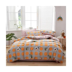Luxury 4 Piece Polyester Microfiber Bedding Set Floral Pattern Duvet Cover Pillowcase Sheet For Home Use