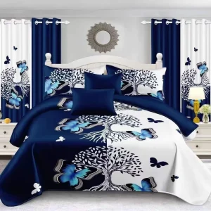 Luxury 5 Piece Eco Friendly King Size Bedding Set Custom All Season American Style 300tc Includes Fitted Sheet Flat Sheet