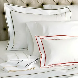 Luxury 5 Star Embroidery Hotel 100% Egyptian Cotton 500 Thread Count Bed Sheet Set With Ribbon Border Bedding Set Bed Linen Set