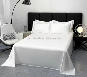 Luxury 60S Thread Count Cotton Bedding Set King Queen Size 4PC Sheet Set for Hotels Home