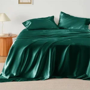 Luxury 6A Pure Mulberry Silk Bedding Set 100% Silk Bed Cover Fitted Sheet & Flat Sheet Breathable Plain Style for Hotels