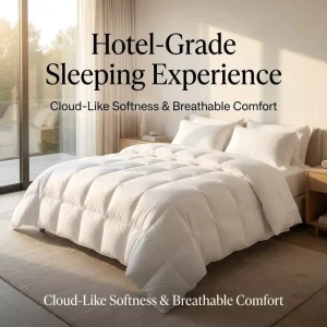 Luxury 90% Duck Summer Duvet Hotel Collection Baffle Box Breathable Eco-Friendly Soft Cotton Bedding Quilt Factory