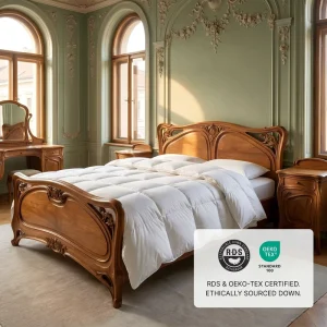 Luxury 90% White Duck Down Duvet All Season Year Round Warmth Cotton Comforter Sets Bedding Luxury Quilts Manufacturer