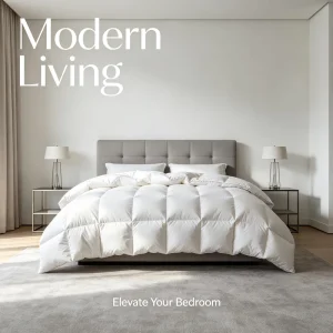 Luxury 95% White Goose Duvet All Season Warmth 500g Eco-Friendly Breathable Cotton Comforter Sets Bedding Quilts