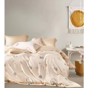 Luxury A Class 60s Duvet Cover Set Plant Pattern Bedding Home Lyocell Safe Breathable Cooling Bed Linens