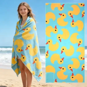 Luxury Absorbent Printed Modern Microfiber Waffle Beach Towels Heavy Weight Soft Warm Novelty Eco-Friendly Quick-Dry